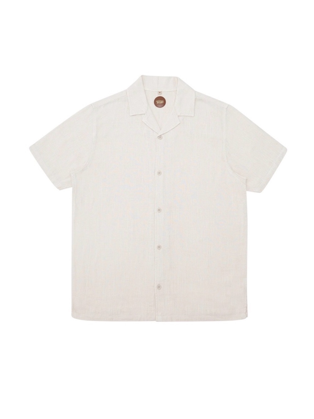 Common People linen cream button up shirt Size L
